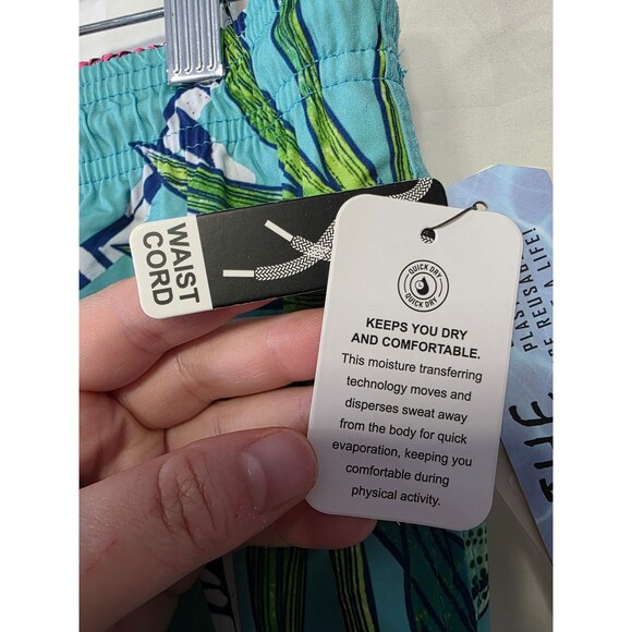 Spicy Tuna SW3134 Men's Swim Shorts Seafoam XL Floral UPF 50+ SW3134 - Picture 5 of 7